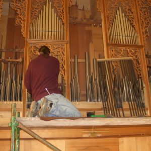 Julbach Wiederaufbau der Orgel