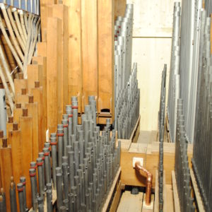 Löberitz - Blick ins Orgelinnere nach der Instandsetzung